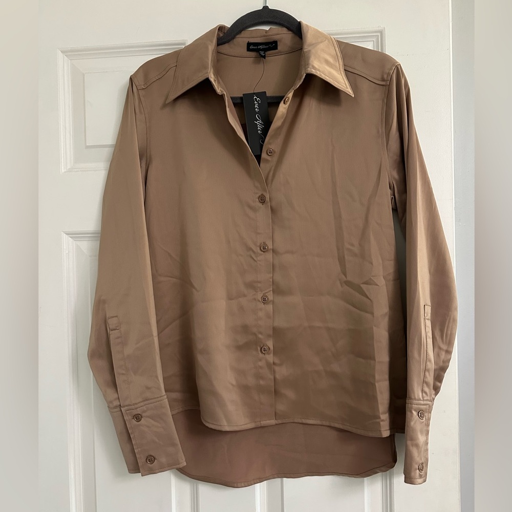 Tan Button-Up Shirt
